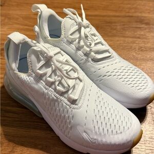 Nike White and Blue AirMax Athletic Shoes